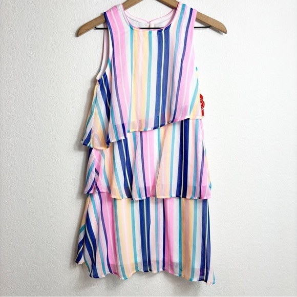 WONDER NATION GIRLS LAYERED CHIFFON RUFFLE DRESS SIZE XL 14/16 - Picture 8 of 8